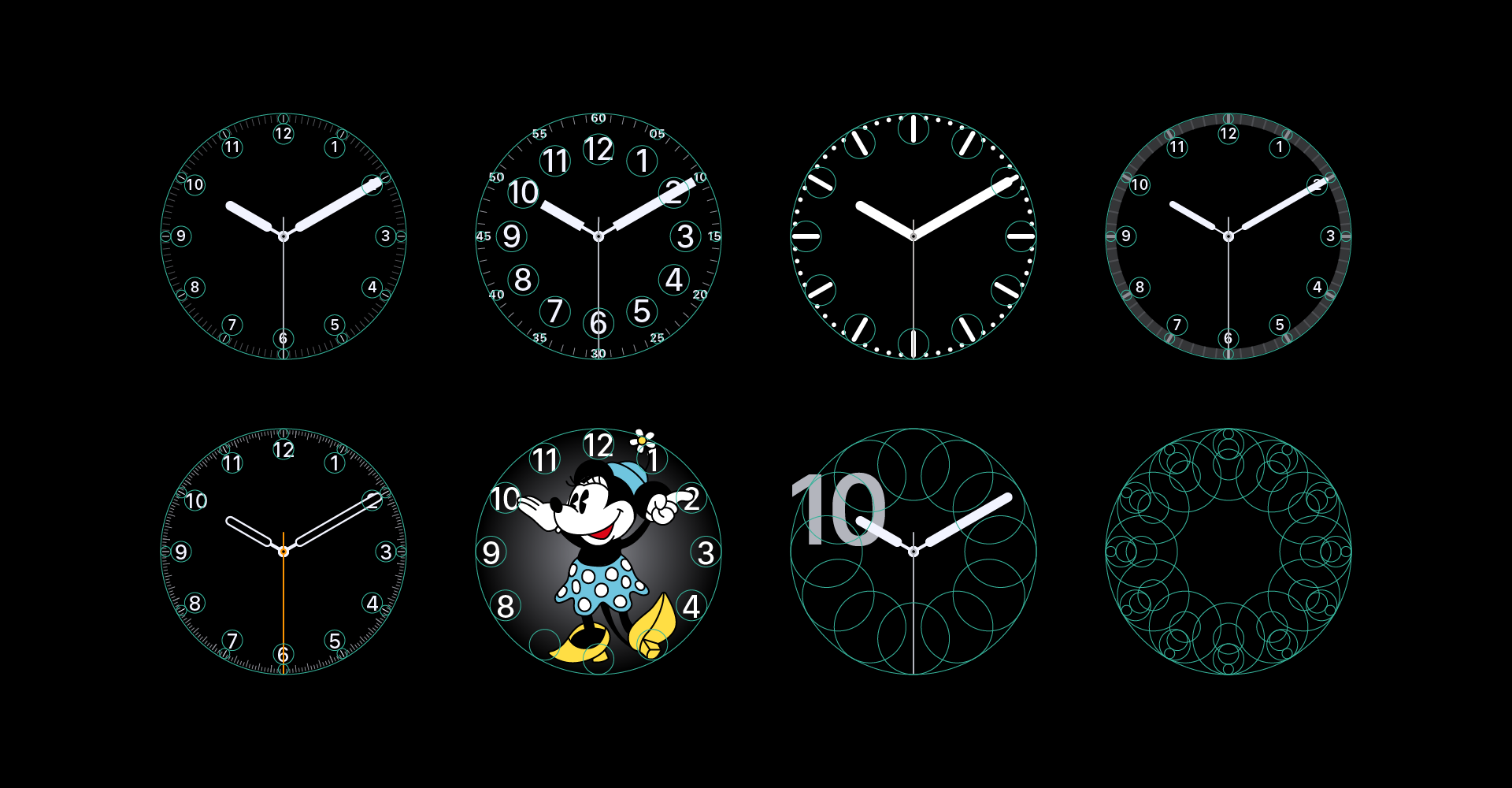 WatchOS radial grid